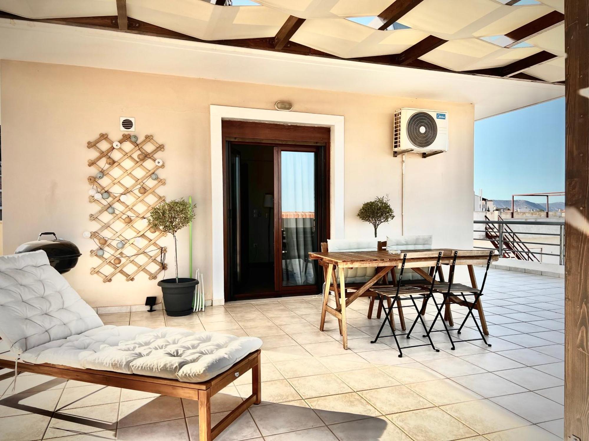 Sunrise Studio With Unhindered View To The Sea. Néa Mákri Eksteriør bilde